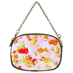 Cosmos Flowers Orange Chain Purse (two Sides) by DinkovaArt