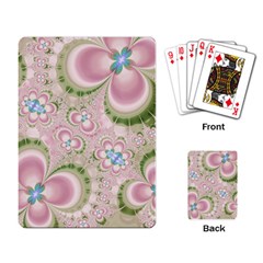 Pastel Pink Abstract Floral Print Pattern Playing Cards Single Design (rectangle) by SpinnyChairDesigns