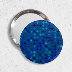 Blue Polka Dots Pattern 2 25  Handbag Mirrors