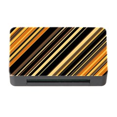 Black And Yellow Stripes Pattern Memory Card Reader With Cf by SpinnyChairDesigns