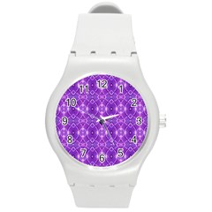 Geometric Galaxy Pattern Print Round Plastic Sport Watch (m)