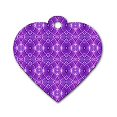 Geometric Galaxy Pattern Print Dog Tag Heart (two Sides)