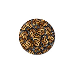 Monarch Butterfly Wings Pattern Golf Ball Marker (10 Pack) by SpinnyChairDesigns