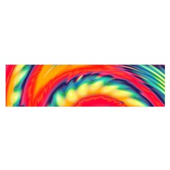 Colorful Dark Tie Dye Pattern Satin Scarf (oblong) by SpinnyChairDesigns