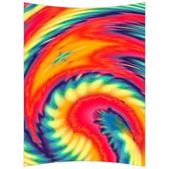 Colorful Dark Tie Dye Pattern Back Support Cushion by SpinnyChairDesigns