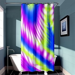 Colorful Blue Purple Pastel Tie Dye Pattern Shower Curtain 36  X 72  (stall) 