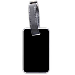 Plain Black Solid Color Luggage Tag (one Side) by FlagGallery