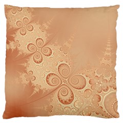 Coral Peach Intricate Swirls Pattern Standard Flano Cushion Case (one Side) by SpinnyChairDesigns