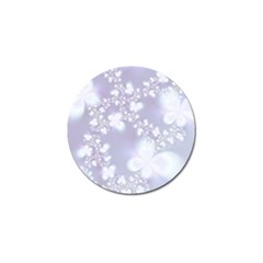 Pale Violet And White Floral Pattern Golf Ball Marker (4 Pack) by SpinnyChairDesigns