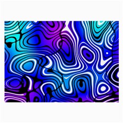 Blue Purple Abstract Stripes Large Glasses Cloth by SpinnyChairDesigns