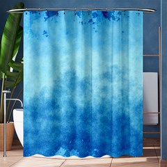 Abstract Sky Blue Texture Shower Curtain 60  X 72  (medium)  by SpinnyChairDesigns