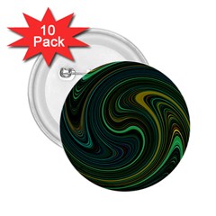 Dark Green Swirls 2 25  Buttons (10 Pack) 