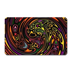 Abstract Tribal Swirl Magnet (rectangular) by SpinnyChairDesigns