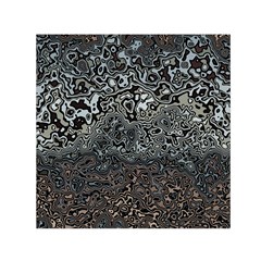 Urban Camouflage Black Grey Brown Small Satin Scarf (square) by SpinnyChairDesigns