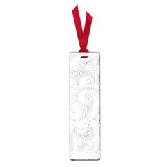 White Abstract Paisley Pattern Small Book Marks by SpinnyChairDesigns