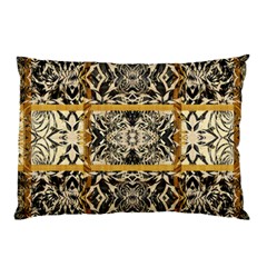 Antique Black And Gold Pillow Case by SpinnyChairDesigns