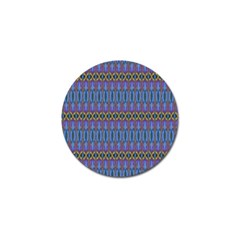 Purple Blue Ikat Stripes Golf Ball Marker (4 Pack) by SpinnyChairDesigns