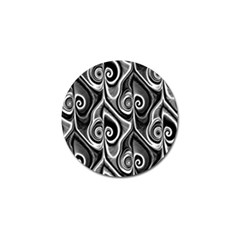 Abstract Black And White Swirls Spirals Golf Ball Marker (4 Pack) by SpinnyChairDesigns