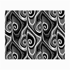 Abstract Black And White Swirls Spirals Small Glasses Cloth by SpinnyChairDesigns