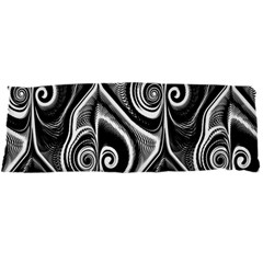 Abstract Black And White Swirls Spirals Body Pillow Case Dakimakura (two Sides) by SpinnyChairDesigns