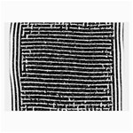 Black and White Abstract Grunge Stripes Large Glasses Cloth Front