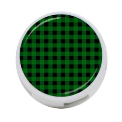 Black Dark Green Buffalo Plaid 4-port Usb Hub (two Sides) by SpinnyChairDesigns