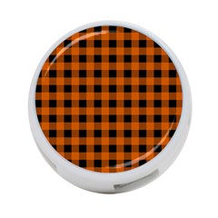 Orange Black Buffalo Plaid 4-port Usb Hub (two Sides) by SpinnyChairDesigns