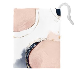 Pink And Blue Marble Drawstring Pouch (4xl) by kiroiharu