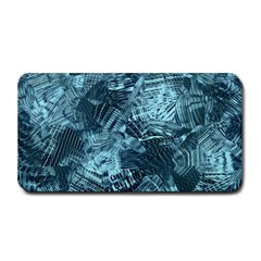 Teal Turquoise Abstract Art Medium Bar Mats by SpinnyChairDesigns