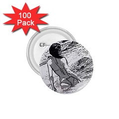 Beauty At The Beach, Bikini Girl Bathing In Bay 1 75  Buttons (100 Pack) 