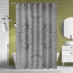 Silver Grey Decorative Floral Pattern Shower Curtain 48  x 72  (Small)  Curtain(48  X 72 ) - 42.18 x64.8  Curtain(48  X 72 )