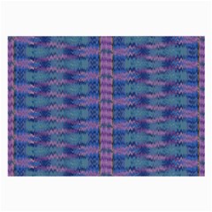 Purple Blue Ikat Stripes Large Glasses Cloth by SpinnyChairDesigns