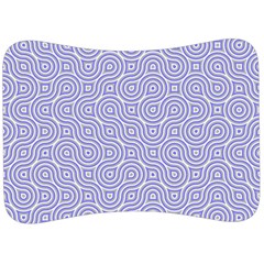 Royal Purple Grey And White Truchet Pattern Velour Seat Head Rest Cushion by SpinnyChairDesigns