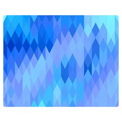 Aqua Blue Diamond Pattern Double Sided Flano Blanket (medium)  by SpinnyChairDesigns