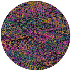 Colorful Bohemian Mosaic Pattern Wooden Puzzle Round by SpinnyChairDesigns