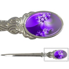 Violet Purple Flower Print Letter Opener by SpinnyChairDesigns