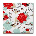 Floral pattern  Tile Coaster Front