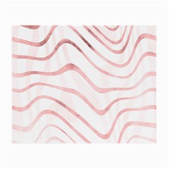 Pink Abstract Stripes On White Small Glasses Cloth by SpinnyChairDesigns