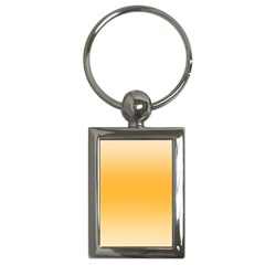 Saffron Yellow And Cream Gradient Ombre Color Key Chain (rectangle) by SpinnyChairDesigns