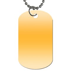 Saffron Yellow And Cream Gradient Ombre Color Dog Tag (two Sides) by SpinnyChairDesigns