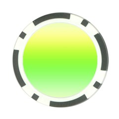 Lemon Yellow And Lime Green Gradient Ombre Color Poker Chip Card Guard (10 Pack) by SpinnyChairDesigns