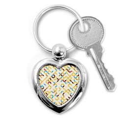 Tekstura-seamless-retro-pattern Key Chain (heart) by Sobalvarro