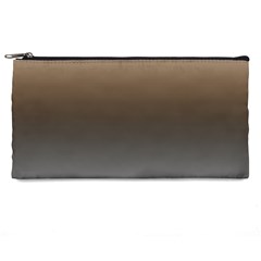 Brown And Grey Gradient Ombre Color Pencil Case by SpinnyChairDesigns