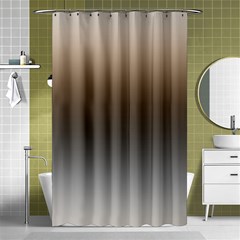 Brown And Grey Gradient Ombre Color Shower Curtain 48  X 72  (small)  by SpinnyChairDesigns