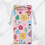 Tekstura-fon-tsvety-berries-flowers-pattern-seamless Jewelry Bag Front