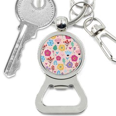 Tekstura-fon-tsvety-berries-flowers-pattern-seamless Bottle Opener Key Chain by Sobalvarro