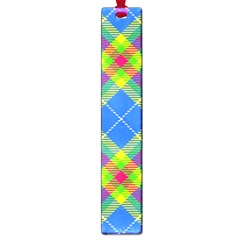 Clown Costume Plaid Striped Large Book Marks by SpinnyChairDesigns