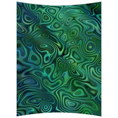 Emerald Green Blue Marbled Color Back Support Cushion by SpinnyChairDesigns