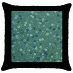 Green Color Polka Dots Pattern Throw Pillow Case (Black) Front