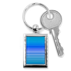 Blue Purple Color Stripes Ombre Key Chain (rectangle) by SpinnyChairDesigns